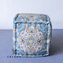 Load image into Gallery viewer, Noora_Pouf_ Decorative Ottoman_ Designer Ottoman _ Footstool
