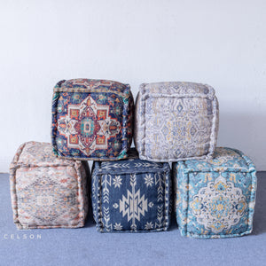 Noora_Pouf_ Decorative Ottoman_ Designer Ottoman _ Footstool