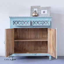 Load image into Gallery viewer, Adjoa_Hand Carved Wooden Chest_Cupbord_ Sideboard_Cabinet_ 90 cm Length
