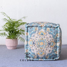 Load image into Gallery viewer, Noora_Pouf_ Decorative Ottoman_ Designer Ottoman _ Footstool
