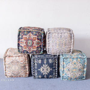 Noora_Pouf_ Decorative Ottoman_ Designer Ottoman _ Footstool