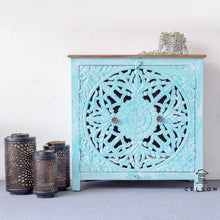 Load image into Gallery viewer, Luke_Hand Carved Wooden Chest_Cupbord_ Sideboard_Cabinet_ 90 cm Length
