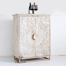 Load image into Gallery viewer, Albert_Hand Carved Solid Wood Bar Cabinet _ 85 cm Length
