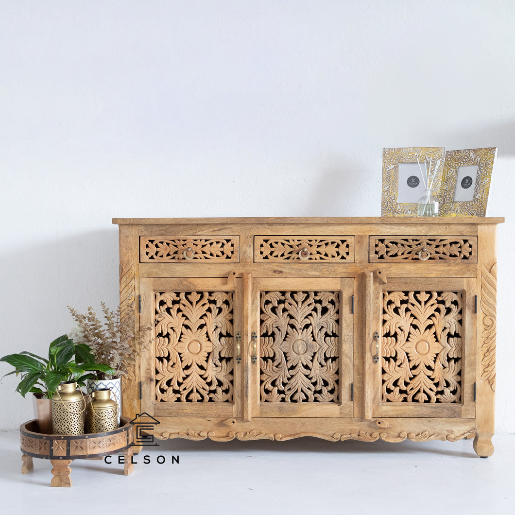 Rani_Hand Crafted Wooden Sideboard_Buffet