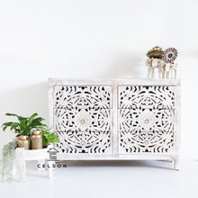 Load image into Gallery viewer, Elyana_Hand Carved Indian Wood 6 Drawers Chest_Dresser_ 130 cm Length
