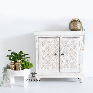 Ashi_Solid Indian Wood 2 Door Cupboard_Chest_Cabinet_ 90 cm Length