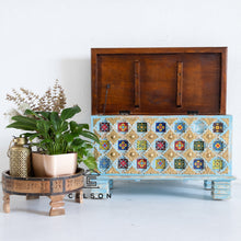 Load image into Gallery viewer, Zoe_Solid Wood Coffee Table_Storage Trunk_Rustic Blue_Available in 3 sizes
