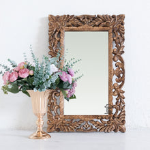 Load image into Gallery viewer, Caleb_Solid Indian Wood Hand Carved Mirror_Available in various sizes

