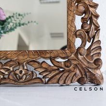 Load image into Gallery viewer, Caleb_Solid Indian Wood Hand Carved Mirror_Available in various sizes
