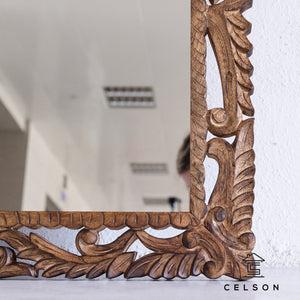 Caleb_Solid Indian Wood Hand Carved Mirror_Available in various sizes