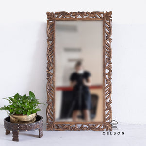 Caleb_Solid Indian Wood Hand Carved Mirror_Available in various sizes