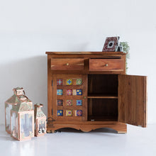Load image into Gallery viewer, Rainie _Hand Carved Wooden Sideboard_Buffet_Cabinet_90 cm
