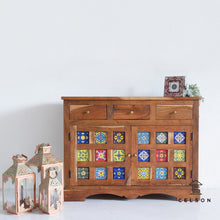Load image into Gallery viewer, Meena _Hand Carved Wooden Sideboard_Buffet_Cabinet_120 cm
