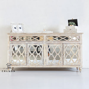 Lee _Hand Carved Solid Indian Wood Sideboard_Buffet_Dresser_180cms