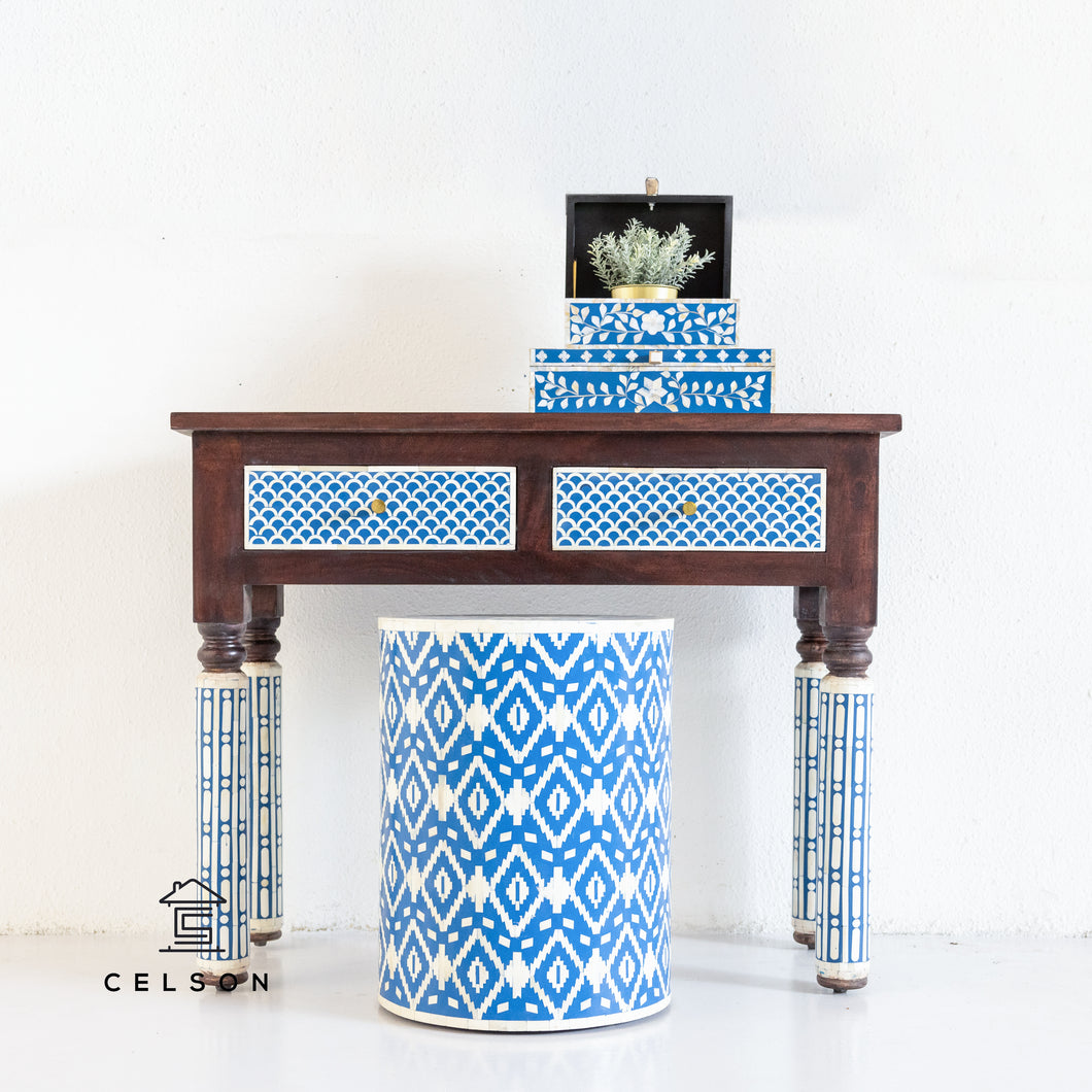 Hannah_Bone Inlay Console Table with 2 Drawers_Vanity Table