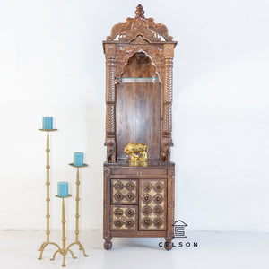 Sidhi_Hand Carved Wooden Altar_Wooden Mandir_Prayer Mandir