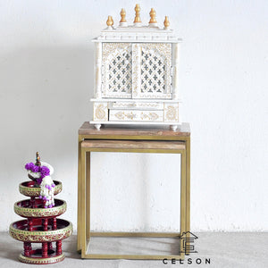 Tara_Hand Carved Wooden Altar_Wooden Mandir_Prayer Mandir_Altar_Available in 6 colors