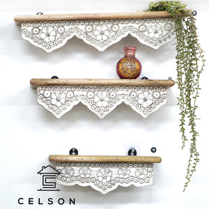 Robin Wooden Wall Shelves Set of 3