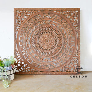 Liza_Wooden Carved Wall Panel_120 x 120 cm