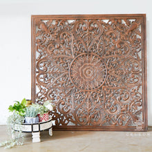 Load image into Gallery viewer, Fink_Wooden Carved Wall Panel_120 x 120 cm
