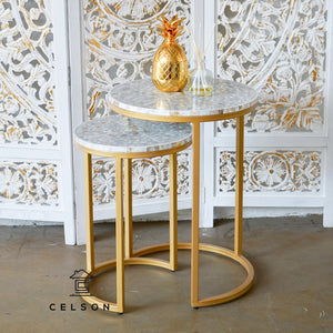 Kelvin_ Mother of Pearl Inlay Nesting Side Table Set of 2_Available in different colors