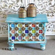 Load image into Gallery viewer, Zoya Carved Tile Storage Trunk
