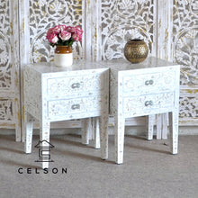 Load image into Gallery viewer, Moon Mother of Pearl Bed Side
