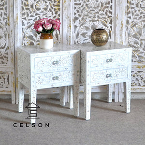 Moon Mother of Pearl Bed Side