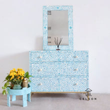 Load image into Gallery viewer, Vega_Bone Inlay Chest and Mirror _ 104 cm Length
