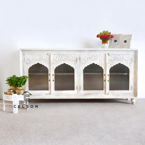 Travis_ Hand Carved Solid Indian Wood Sideboard_Buffet_Dresser