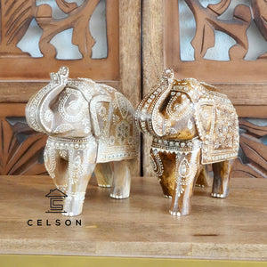 Handcrafted and Hand Painted wooden Elephant