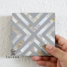 Load image into Gallery viewer, Chevron Pattern Mother of pearl  Inlay Coaster
