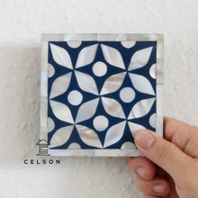 Load image into Gallery viewer, Geometric Pattern Mother of pearl  Inlay Coaster
