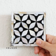 Load image into Gallery viewer, Geometric Pattern Mother of pearl  Inlay Coaster
