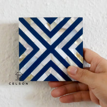 Load image into Gallery viewer, Chevron Pattern Mother of pearl  Inlay Coaster
