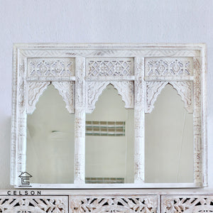 Joyce Hand Carved Wooden Arch Mirror_ 120 x 90 cm