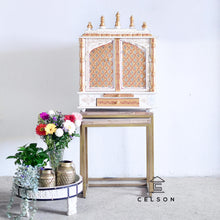 Load image into Gallery viewer, Mira_Hand Carved Wooden Altar_Wooden Mandir_Prayer Mandir_Altar_Available in 7 colors
