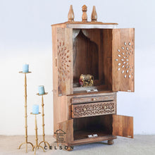 Load image into Gallery viewer, Krishna_Hand Carved Wooden Altar_Wooden Mandir_Prayer Mandir_Altar
