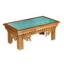Load image into Gallery viewer, Travis_Solid Wooden Carved Coffee Table with Glass Top_120 cm
