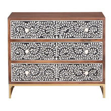 Load image into Gallery viewer, Riva_Bone Inlay Chest With 3 Drawers_ 100 cm Length
