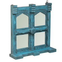 Load image into Gallery viewer, Meena_Hand Carved Wooden Square Mirror
