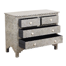 Load image into Gallery viewer, Vanya Bone Inlay Chest of Drawer with 4 Drawers_ 104 cm Length
