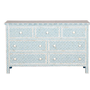 Jenn_Bone Inlay Chest of Drawer with 7 Drawers_ 150 cm Length