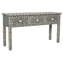 Load image into Gallery viewer, Dakota Bone Inlay Console Table with 3 Drawers_Vanity Table
