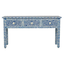 Load image into Gallery viewer, Garima_ Bone Inlay Console Table with 3 Drawers_Vanity Table
