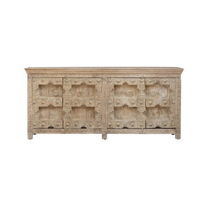 Prakash_Hand Carved Solid Indian Old Wood Sideboard_Buffet_Dresser