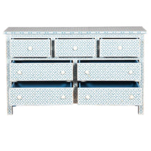 Load image into Gallery viewer, Jenn_Bone Inlay Chest of Drawer with 7 Drawers_ 150 cm Length
