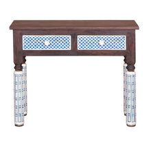 Load image into Gallery viewer, Hannah_Bone Inlay Console Table with 2 Drawers_Vanity Table
