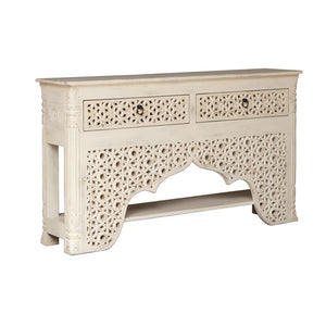 Penny_Solid Wood Console Table with 2 Drawers_Vanity Table