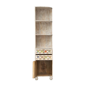 Gemma_Hand Carved Wooden Bookshelf_Bookcase_Display Unit_185 cms